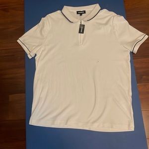 mens Express white polo